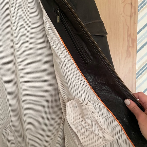 100% Genuine Lambskin Leather Moto Jacket (Men’s) by Cole Haan - Picture 6 of 9